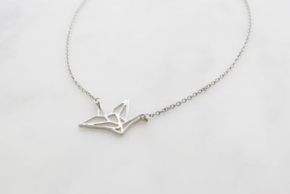 Origami Crane Necklace